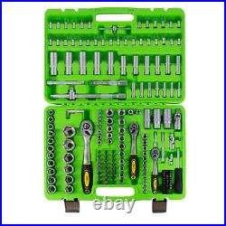 179 PCS Hexagonal Socket Set Multi Tool Kit 1/2 3/8 1/4 Drive