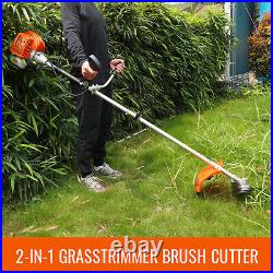 2.5kw Petrol Trimmer Brush Cutter Garden Grass Line Multi Tool 52cc Engine 2in1