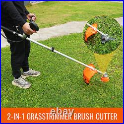 2.5kw Petrol Trimmer Brush Cutter Garden Grass Line Multi Tool 52cc Engine 2in1