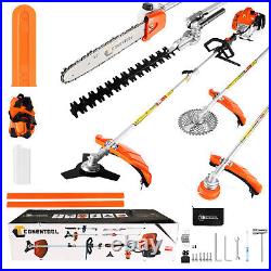 2 in 1 / 5 in 1 Petrol Hedge Trimmer Garden Multi Tool 52cc Strimmer Brushcutter