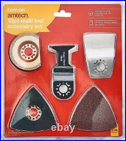 Amtech 13pc Multi tool Accessory Kit Sanding, Rasp Disc And Metal Blades V2541