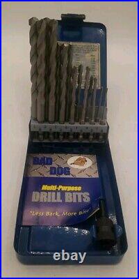 Bad Dog Tools USA 14 Piece Multi-purpose High Speed Drill Bit Set 3/32 1/2