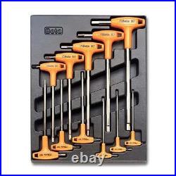 Beta T50 11 Piece T-Handled Hexagon Key Set Supplied In Thermoformed Tray 2-10mm