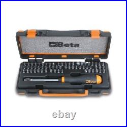 Beta Tools 861/C61P 61pc 1/4 Hex Dr Bit Set & Magnetic Quick Release Bit Holder