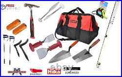 Bricklayer Tools set MEGA OFFER 11pc Jokisit, Marshalltown, Hilka