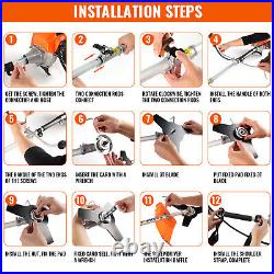 CONENTOOL 52cc 2in1 Multi Tool Garden Set Trimmer Strimmer Brush Cutter & Oil