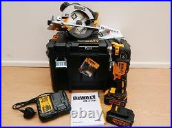 DeWALT DCS391 18v xr circular saw & DCS355 multi tool 2 x 4 ah + deep tstak