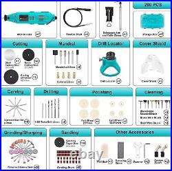 GOXAWEE Rotary Tool Kit, 288Pcs Multi Purpose Rotary Tool Set with 130W Die Gri