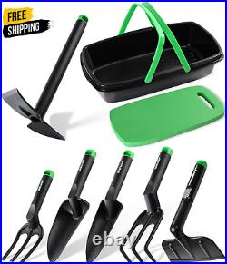 Garden Tool Set, Brewin Gardening Tool Set with Multi-Purpose Basket, Garden Kne
