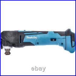 Makita DTM51 18v LXT Cordless Multi Tool with Wellcut 4 Piece Tiling Blades Set