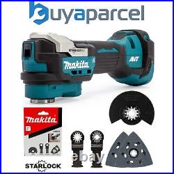 Makita DTM52Z 18v LXT Brushless Multi Tool Starlock Keyless Blade Carpenters Set