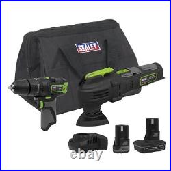 Sealey CP108VCOMBO5 2 x 10.8V SV10.8 Series Combi Drill & Multi-Tool Kit