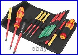 Wera 17Pce Kraftform Kompakt VDE Universal 1 Tool Finder Screwdriver Set, 006611