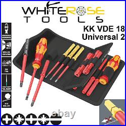 Wera Interchangeable VDE Screwdriver Set KK VDE 18 Universal 2 Tool Finder 18pc