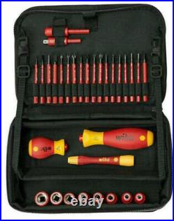 Wiha 31 Pce VDE Insluated SlimVario Screwdriver, Blades & Socket Tool Set, 43465