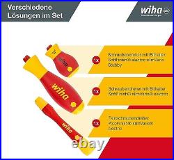 Wiha 31 Pce VDE Insluated SlimVario Screwdriver, Blades & Socket Tool Set, 43465